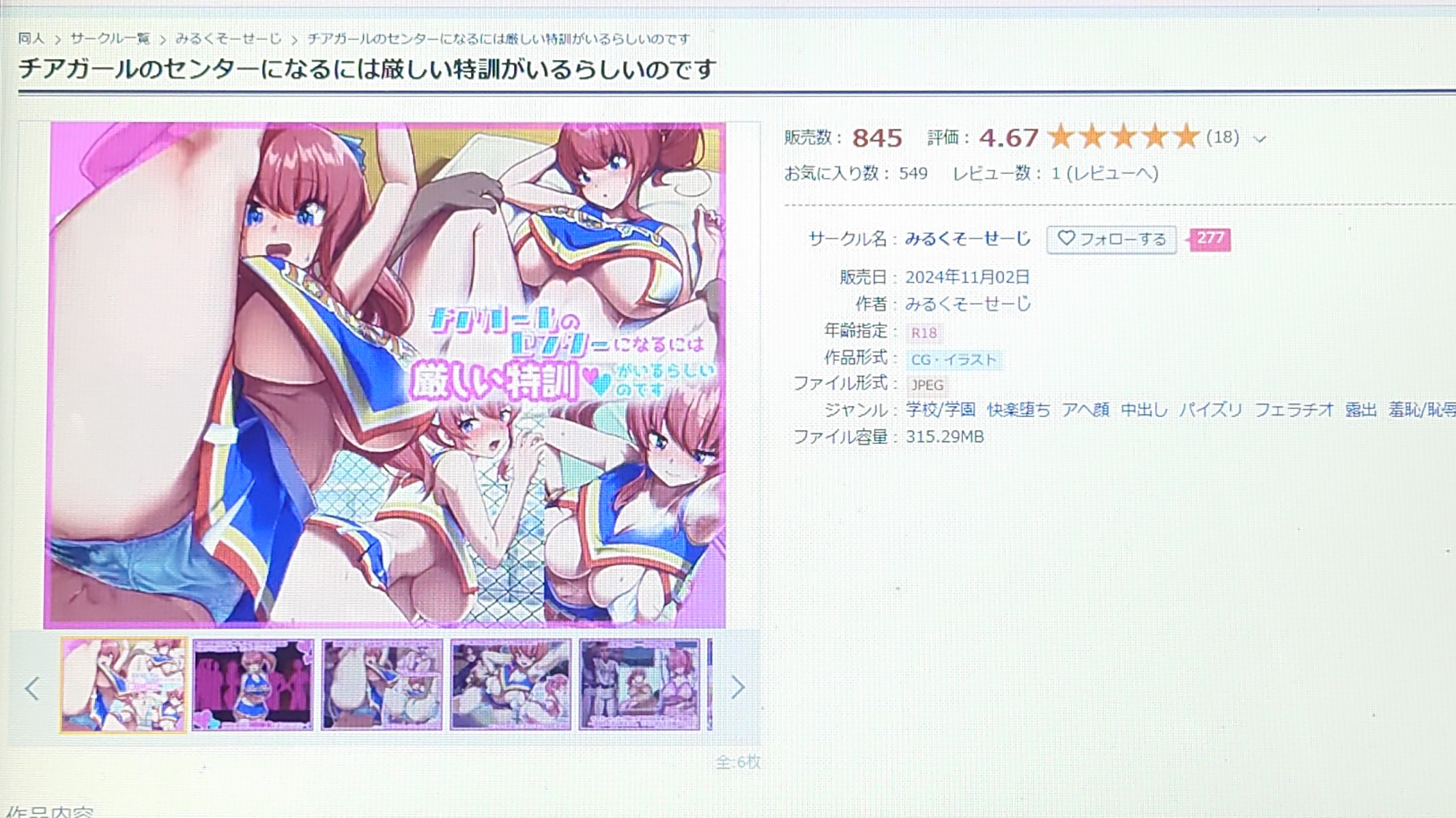 チアガールのセンターになるには厳しい特訓がいるらしいのです 作品紹介